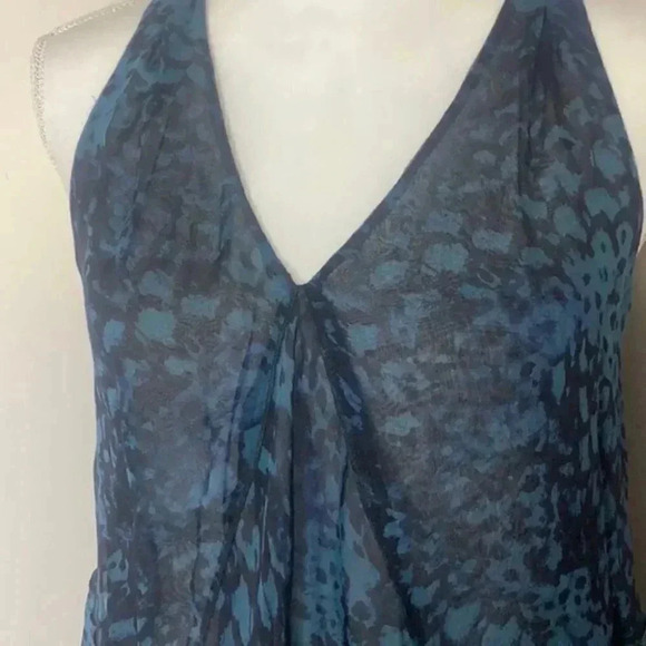 Rebecca Taylor Silk Navy Mermaid Tank Sleeveless Blouse Size 2 - Picture 4 of 8